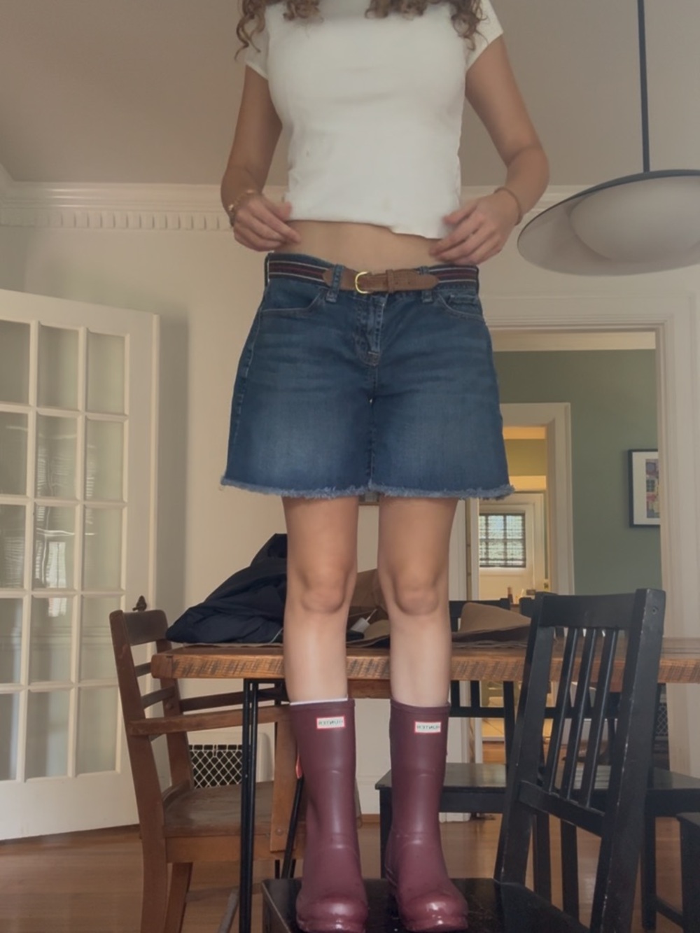 low rise lucky jorts